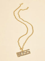 BOSS Letter Pendant Necklace